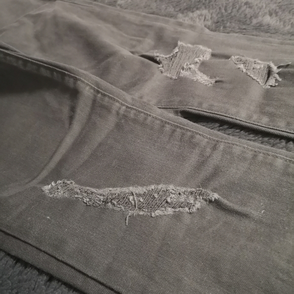 GAP 1969 Distressed Army Green Denim Jeans - Picture 2 of 4